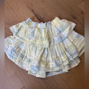 Multi Tie Dye SIZE MEDIUM Love Shack Fancy Ruffle Mini Skirt